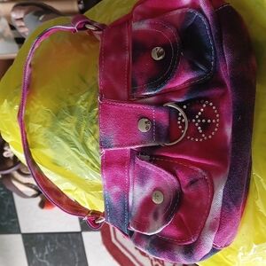 *Undee bandz y2k cute rhinestone peace sign purse